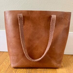 KMM & Co Tan Kodiak Leather Tote
